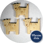 8010 - Wooden Dog Motif - 10 Pack